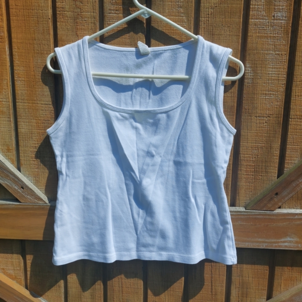 Necessitees Sleeveless White Top